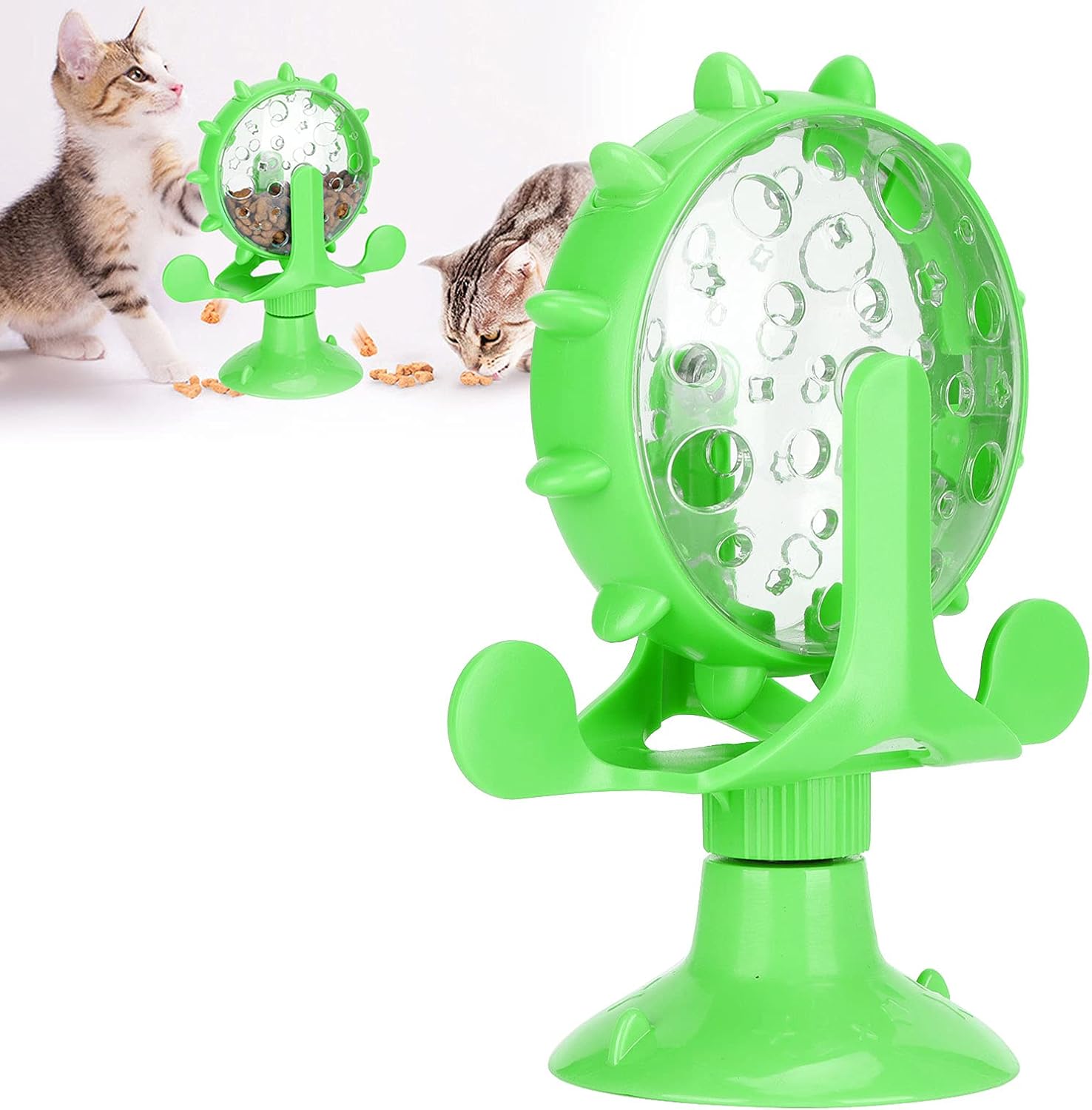Jucarie hranitoare pentru caini si pisici, Zola®, model moara de vant, din plastic, cu ventuza, 16.5x14x7.5 cm, turcoaz Jucarie hranitoare pentru caini si pisici, Zola®, model moara de vant, din plastic, cu ventuza, 16.5x14x7.5 cm, turcoaz